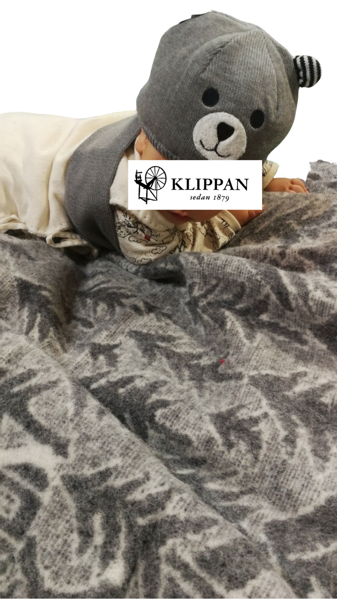 KLIPPAN（クリッパン）ウールブランケット HOUSE IN THE FOREST　グレー　プレゼント　ギフト