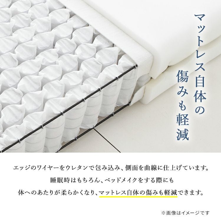 日本ベッド マットレス クイーン ピロートップシルキーポケット ウール