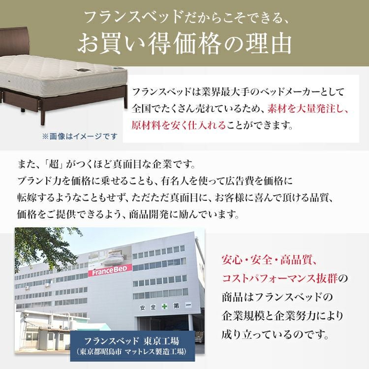 フランスベッド ベッドフレーム ダブル PR70-05F 引き出し付き | 正規