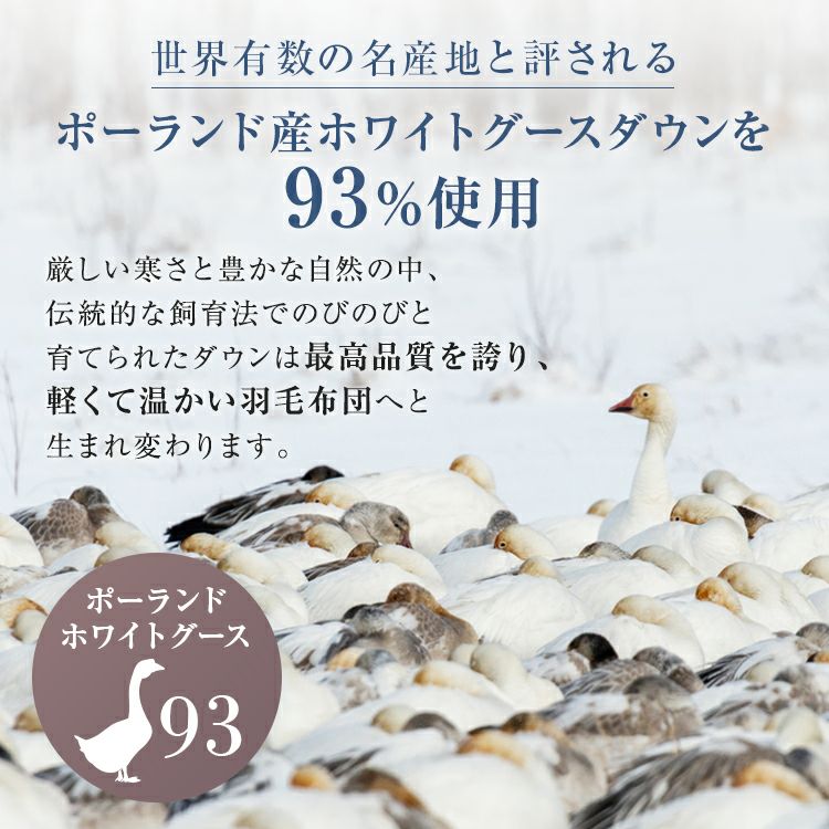 日本ベッド 羽毛布団 ロイヤルフォーター93 | 正規品 日本ベッド製