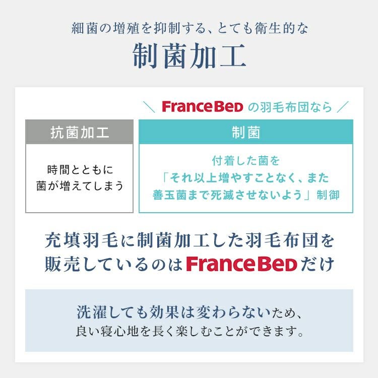フランスベッド 羽毛布団 AS-DLQ-90 | 正規品 羽毛ふとん ポーランド産