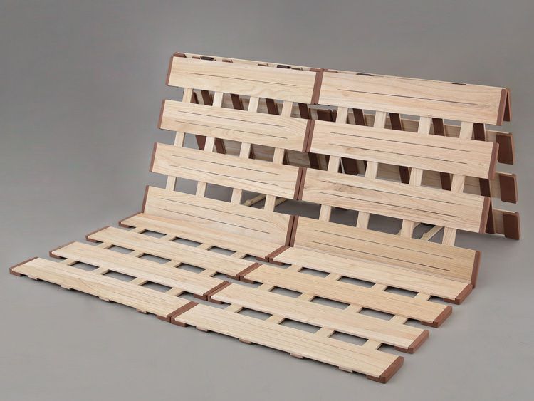 すのこベッド 薄型軽量幅広すのこベッド 3つ折れ | 正規品 桐すのこ