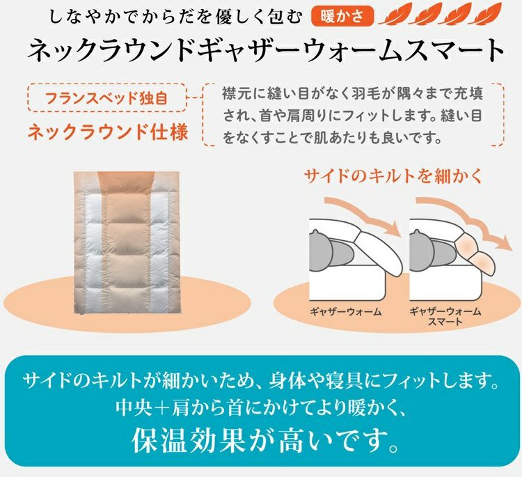 フランスベッド 羽毛布団 CS-03 1枚タイプ | 正規品 羽毛ふとん グース